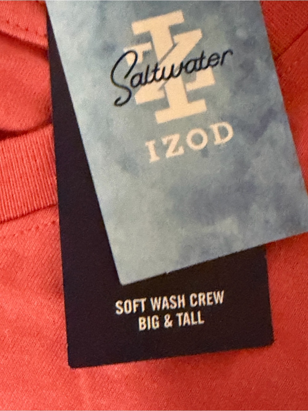 Izod Men’s Coral Short Sleeve Graphic Pocket Tee - Picture 3 of 4